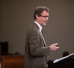 Photo of Robert Woodberry addressing an audience